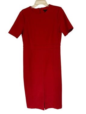 Ann Taylor Red Midi Dress Size 10 NWT